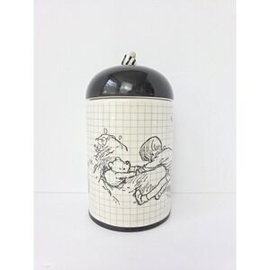 Disney Winnie the Pooh Black White Cookie Jar Canister sketchbook 9 1/2"